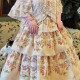 Surface Spell Blooming Roses Over A Porch High Waist Skirt(Leftovers)